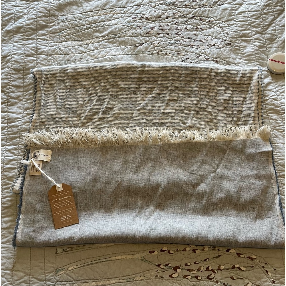 NWT Tribe Alive Upcycled Denim shawl made for Ellen’s Be Kind